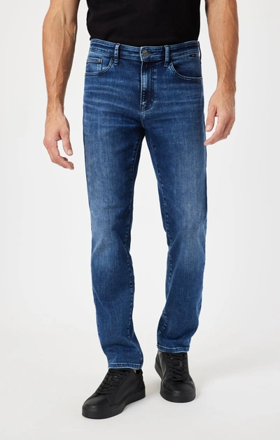 Shop Mavi Steve Athletic Fit Jeans In Mid Blue Supermove In Medium Blue