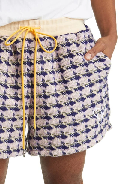 Diet Starts Monday Wool Blend Tweed Shorts In Purple