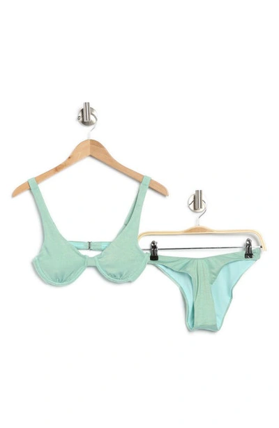 Shop Vyb Shimmer Underwire Two-piece Swimsuit In Aqua