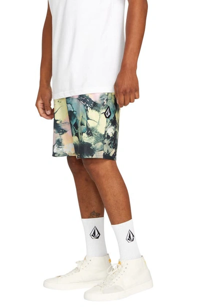 Volcom Skulli Wash Stoney Board Shorts In Dawn Yellow
