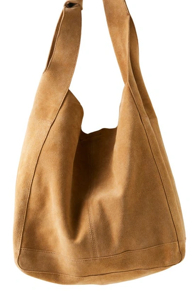 Shop Free People Jessa Suede Carryall Bag In Sand