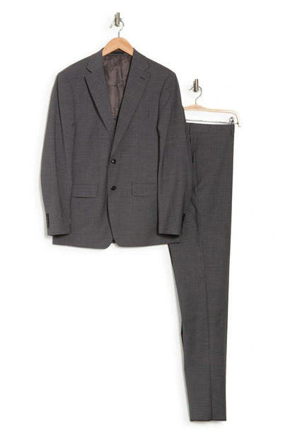 Shop Calvin Klein Collection Slim Fit Grey Check Wool Blend Suit