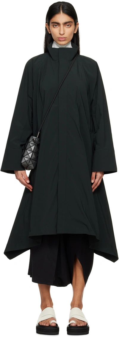 Shop 132 5. Issey Miyake Black Trapezoid Coat In 15 Black