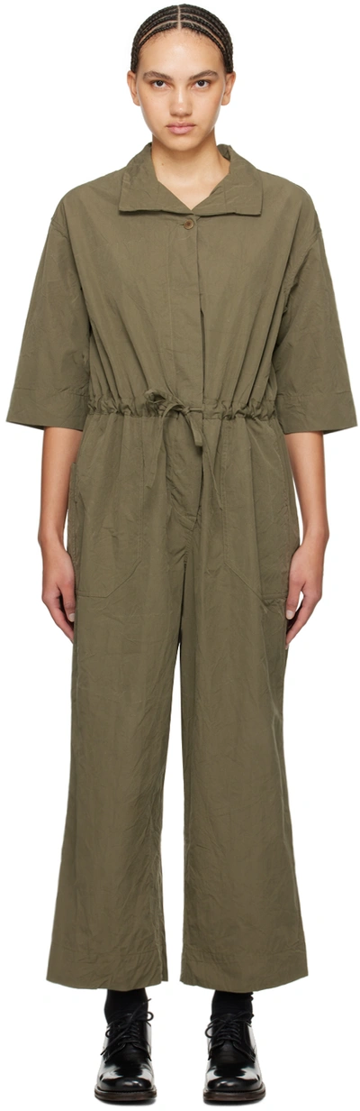 Shop Casey Casey Green Fabiano Jumpsuit In Olive