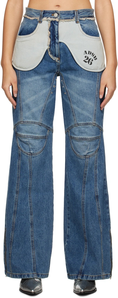 Andersson Bell Blue Madison Contoured Jeans In Blue