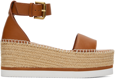 Shop See By Chloé Tan Glyn Espadrille Sandals In 553 Tan