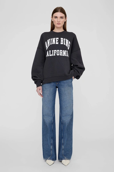 Shop Anine Bing Miles Sweatshirt  In Vintage Black
