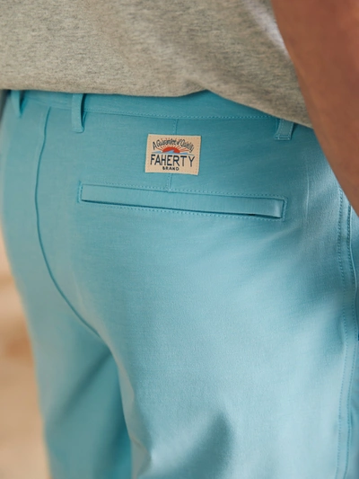 Shop Faherty All Day Shorts (7" Inseam) In Turquoise Sky