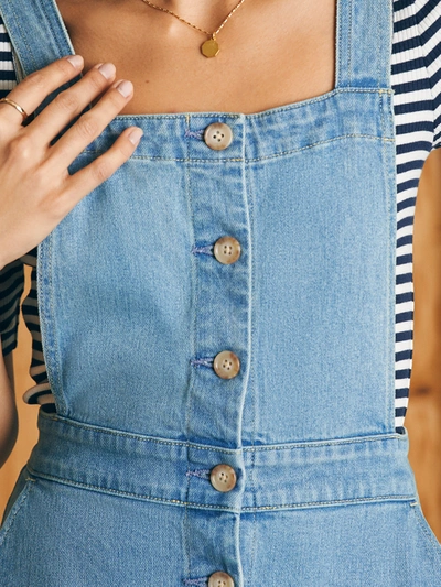 Faherty Organic Cotton Denim Remi Dress In Hanalei Wash