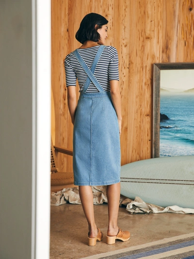 Faherty Organic Cotton Denim Remi Dress In Hanalei Wash