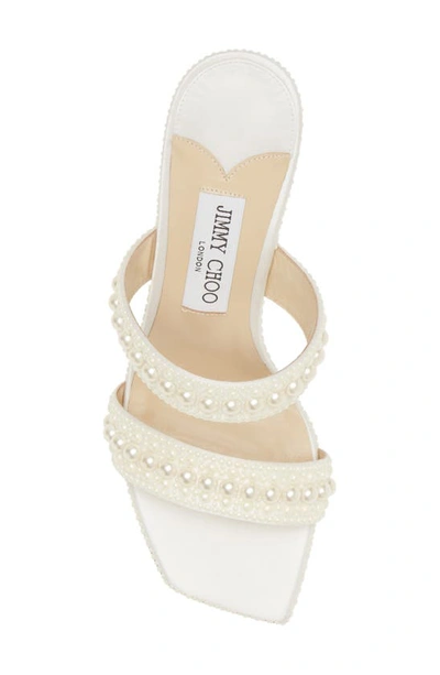 Shop Jimmy Choo Sacoria Wedge Slide Sandal In White