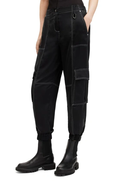 Shop Allsaints Fran Cargo Pants In Black