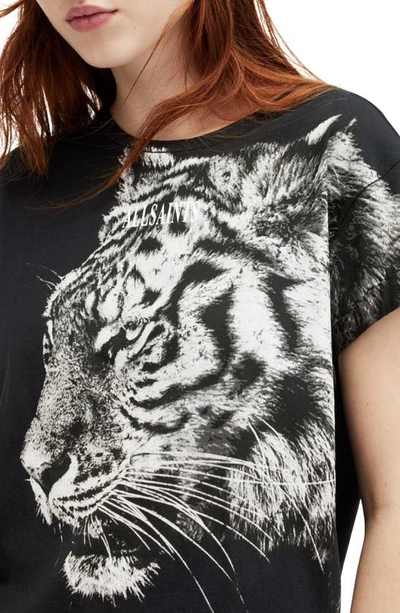 Shop Allsaints Tigress Anna Graphic T-shirt In Black
