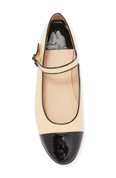 Shop Jeffrey Campbell Curvet Mary Jane In Nude Patent Black Patent Combo