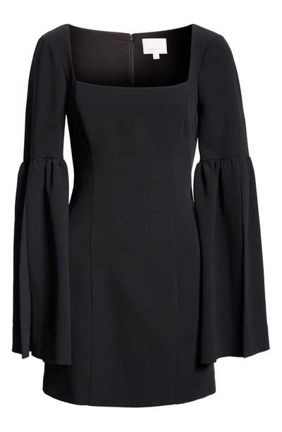 Shop Cinq À Sept Jace Split Long Sleeve Minidress In Black