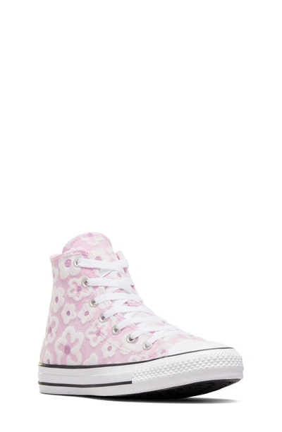 Shop Converse Kids' Chuck Taylor® All Star® High Top Sneaker In Stardust Lilac/ Grape Fizz