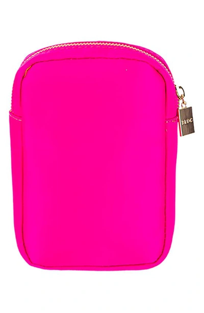 Shop Bloc Bags Mini Heart Breaker Cosmetics Bag In Hot Pink