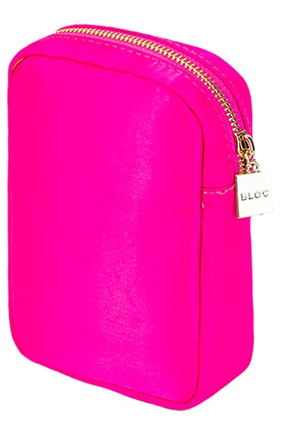 Shop Bloc Bags Mini Heart Breaker Cosmetics Bag In Hot Pink