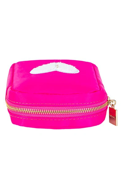 Shop Bloc Bags Mini Heart Breaker Cosmetics Bag In Hot Pink