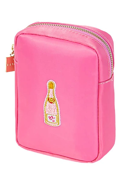 Shop Bloc Bags Mini Champagne Cosmetics Bag In Bubblegum