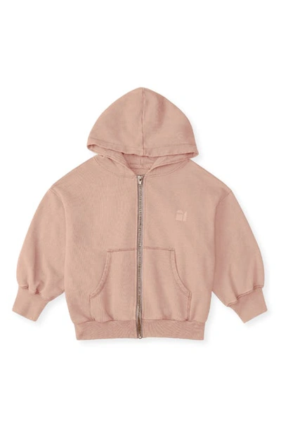 Shop The Sunday Collective Kids' Natural Dye Everyday Zip-up Hoodie In Onion