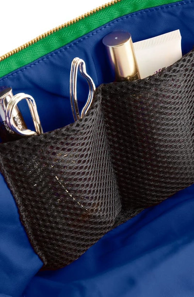 Kusshi Signature Makeup Bag In Kelly Green/ Light Navy