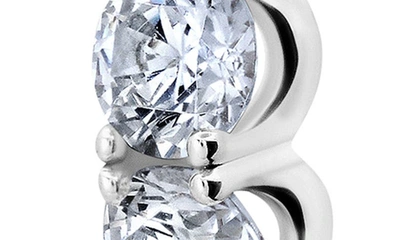 Crislu Small Brilliant Round Cubic Zirconia Hoop Earrings In Silver