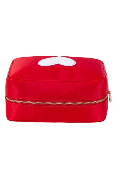 Bloc Bags Xl Heart Cosmetics Bag In Red