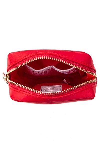 Shop Bloc Bags Mini Heart Cosmetics Bag In Red