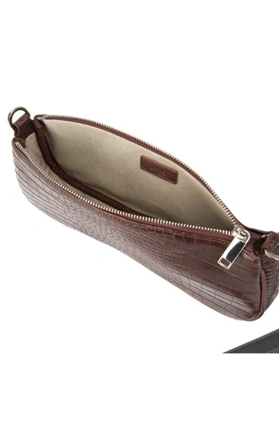 Shop Jw Pei Eva Croc Embossed Faux Leather Convertible Shoulder Bag In Brown Croc