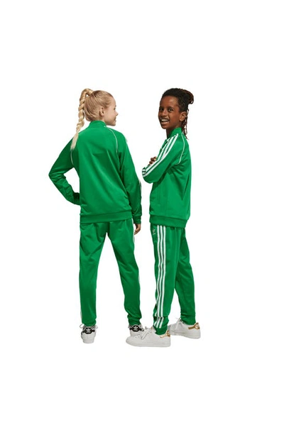 Shop Adidas Originals Kids' Superstar Recycled Polyester Track Pants In Green