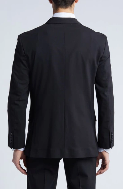 Shop Nordstrom Trim Fit Solid Stretch Wool Suit Coat In Black