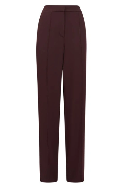 Shop Reiss Aleah Pintuck Pants In Burgundy