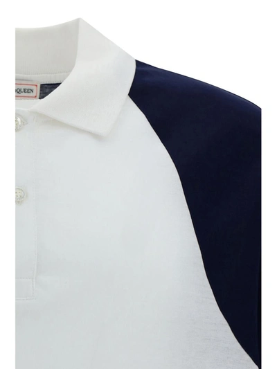Shop Alexander Mcqueen Polo Shirts In Optical White
