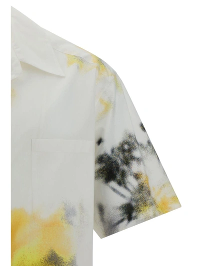 Shop Alexander Mcqueen Shirts In White/yellow
