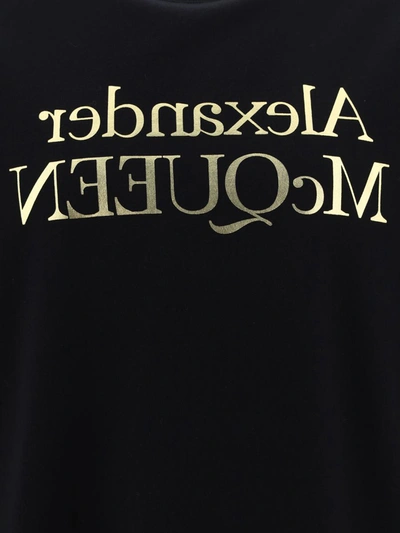 Shop Alexander Mcqueen T-shirts In Black/gold