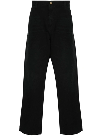 Shop Carhartt Wip Wide Leg Trousers In Black