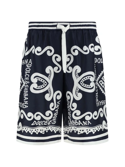 Shop Dolce & Gabbana Pants In Dg Marina Blu