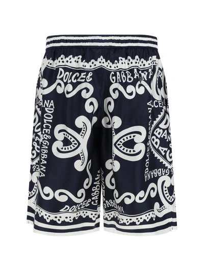 Shop Dolce & Gabbana Pants In Dg Marina Blu