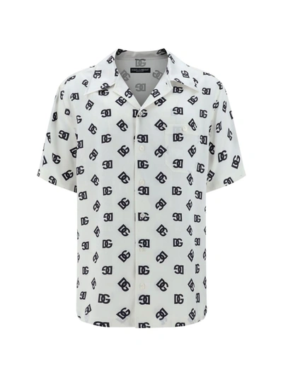 Shop Dolce & Gabbana Shirts In Nero/bianco
