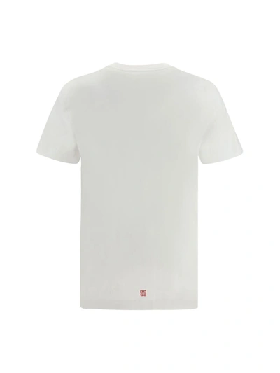Shop Givenchy T-shirts In White/red