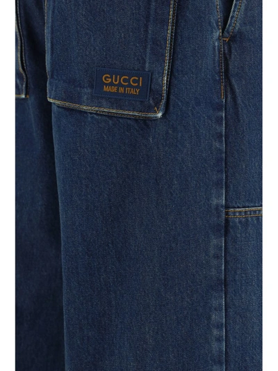 Shop Gucci Bermuda Shorts In Blue/mix