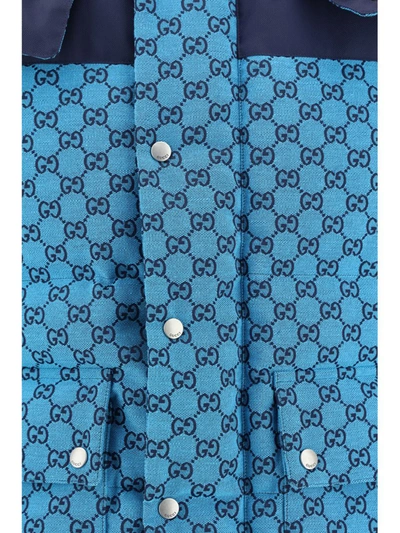 Shop Gucci Down Jackets In Light Blue/mix