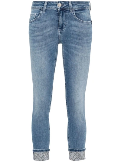 Shop Liu •jo Liu Jo Jeans With Cuff Detail In Blue