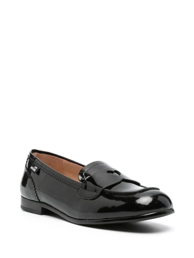 Shop Love Moschino Loafers With Logo Detail In Black