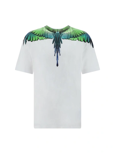 Shop Marcelo Burlon County Of Milan T-shirts In White Light Green