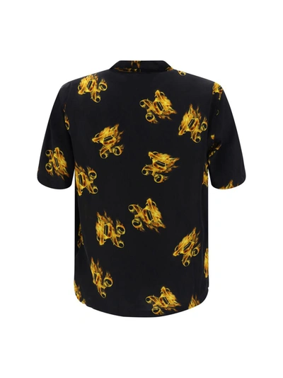 Shop Palm Angels Shirts In Black Gold