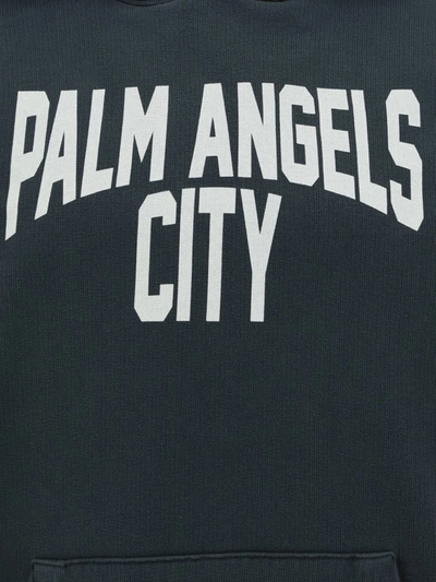 Shop Palm Angels Sweatshirts In Dark Grey White