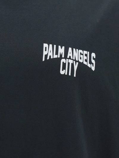 Shop Palm Angels T-shirts In Dark Grey White