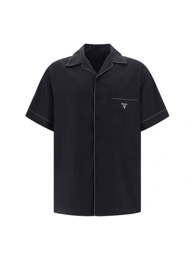 Shop Prada Shirts In Nero